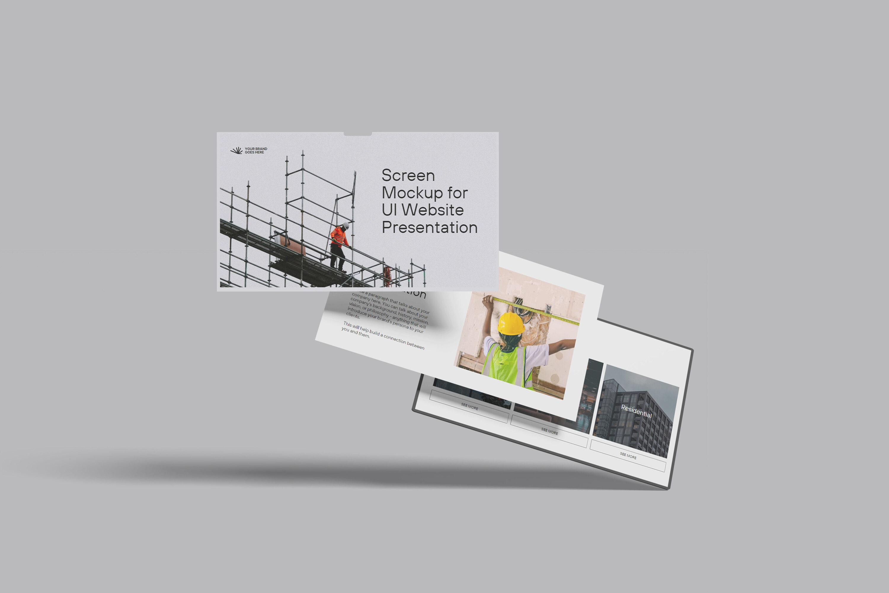 Floating Screen Mockup for UI Website Graphic by My Code Std · Creative ...