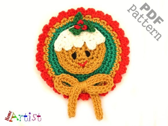 Gingerbread Cookie Crochet Patch