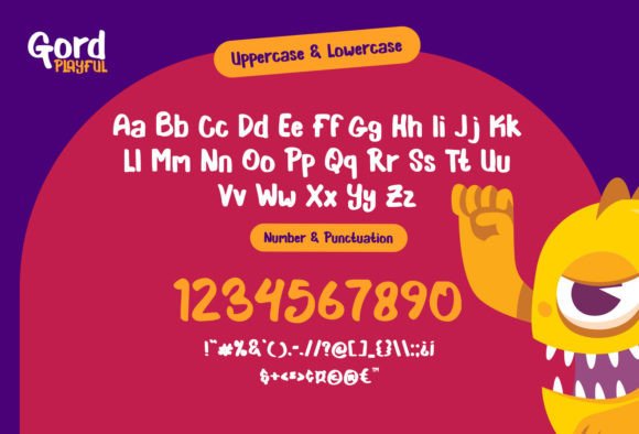 Gord Playful Font PNG with transparent background - Preview 5