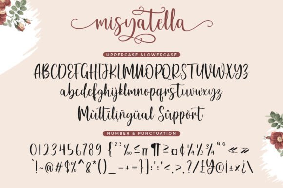 Misyatella Font font preview - 5