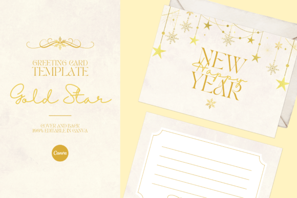 New Year GREETING CARD CANVA TEMPLATE