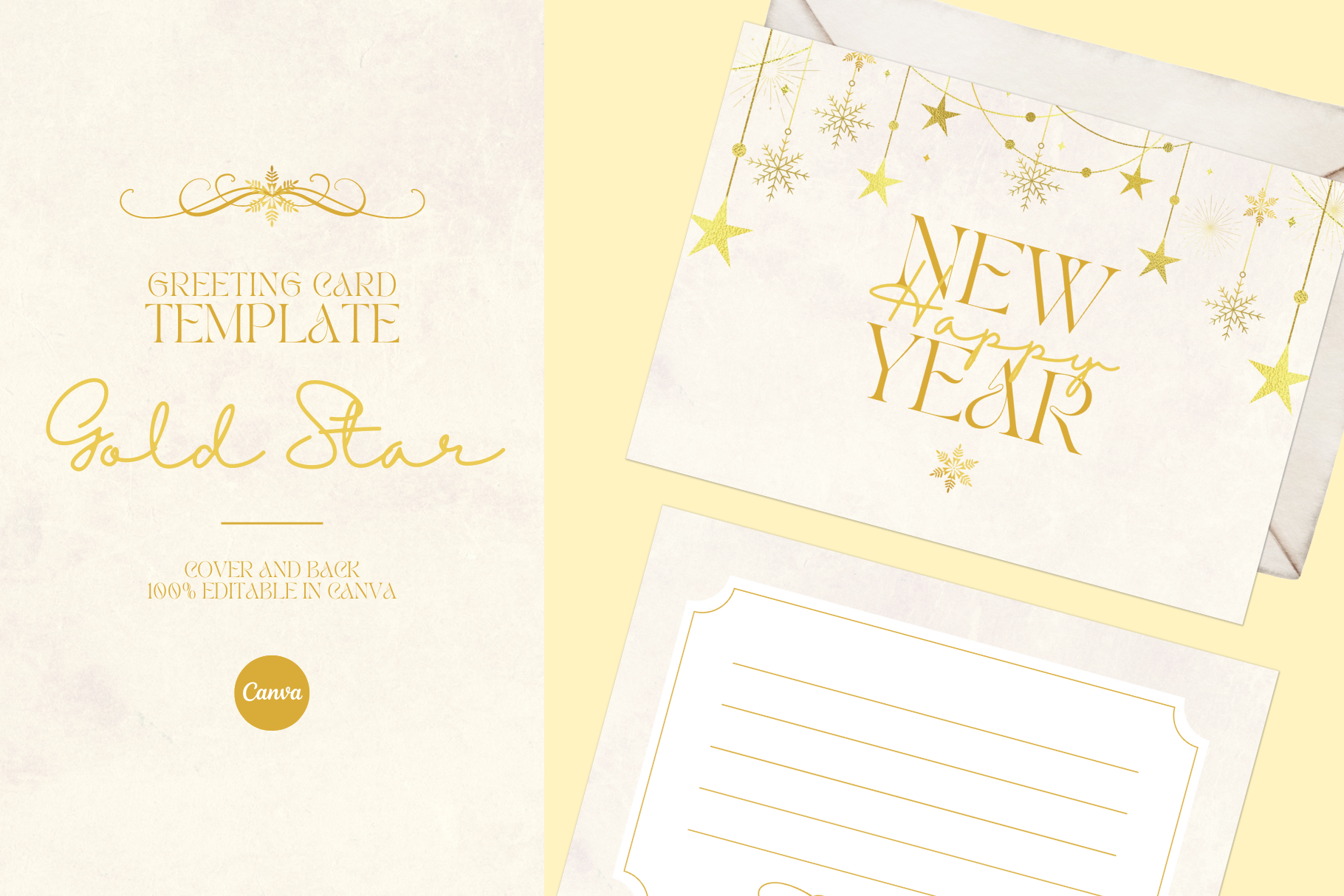 New Year GREETING CARD CANVA TEMPLATE