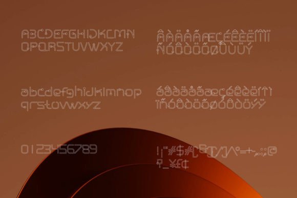 Nuixyber Glow Font PNG with transparent background - Preview 1