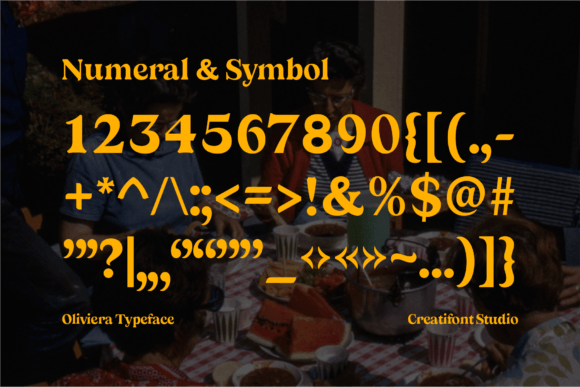 Oliviera Font font preview - 3