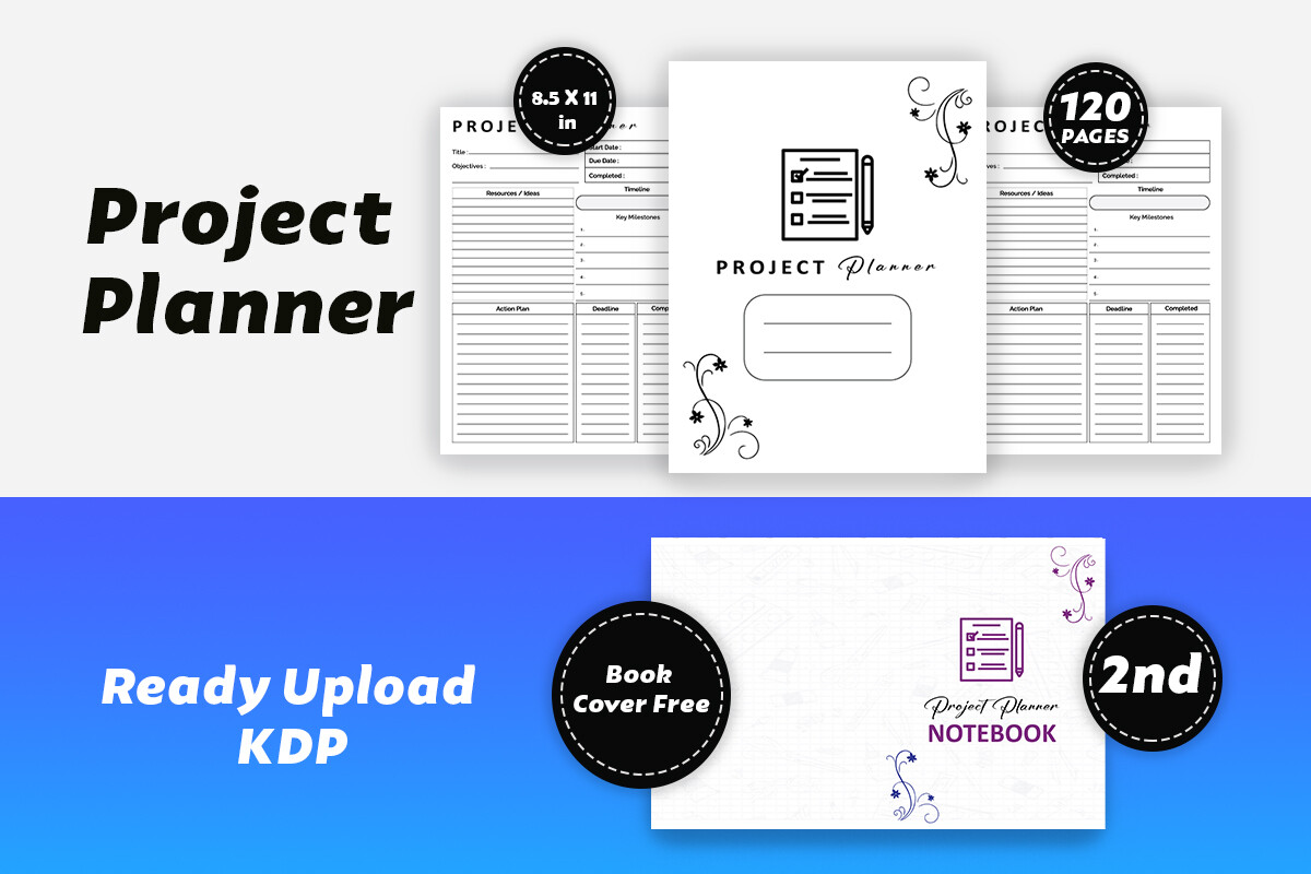 PROJECT PLANNER for KDP INTERIOR Graphic by Polashdeb455 · Creative Fabrica