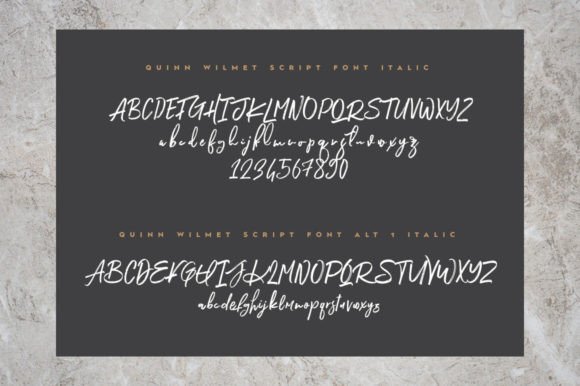 Quinn Wilmet Font PNG with transparent background - Preview 3