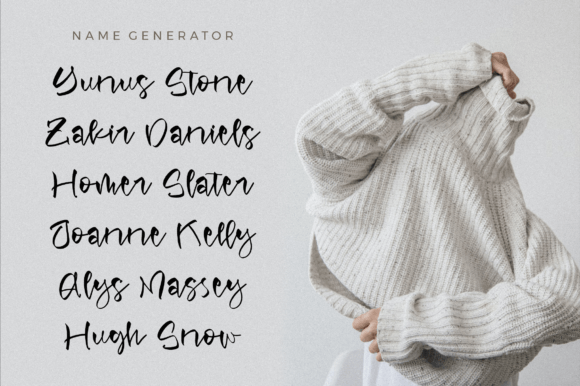 Roseghale Balmoon Font PNG with transparent background - Preview 4