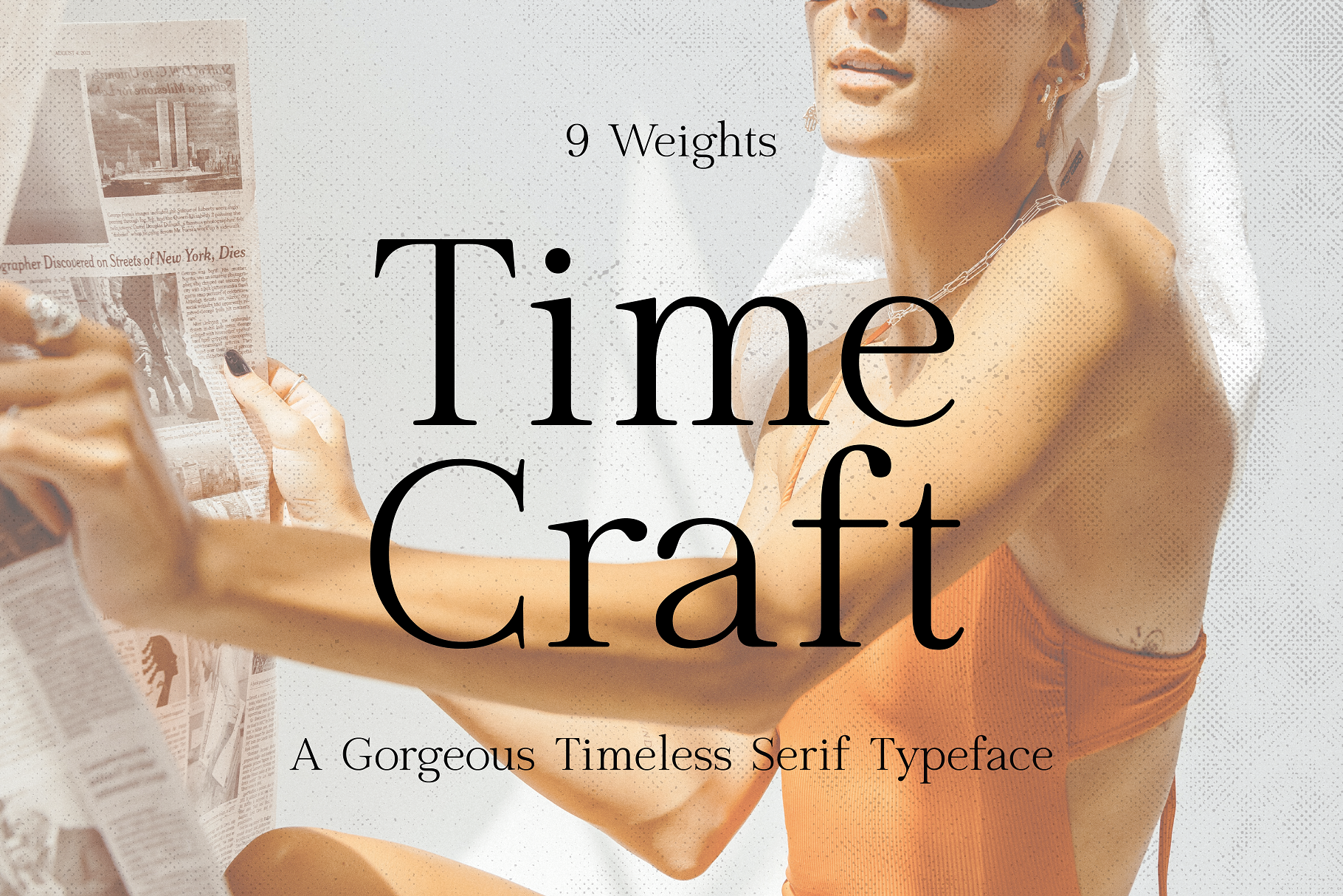 Refined serif with balanced proportions