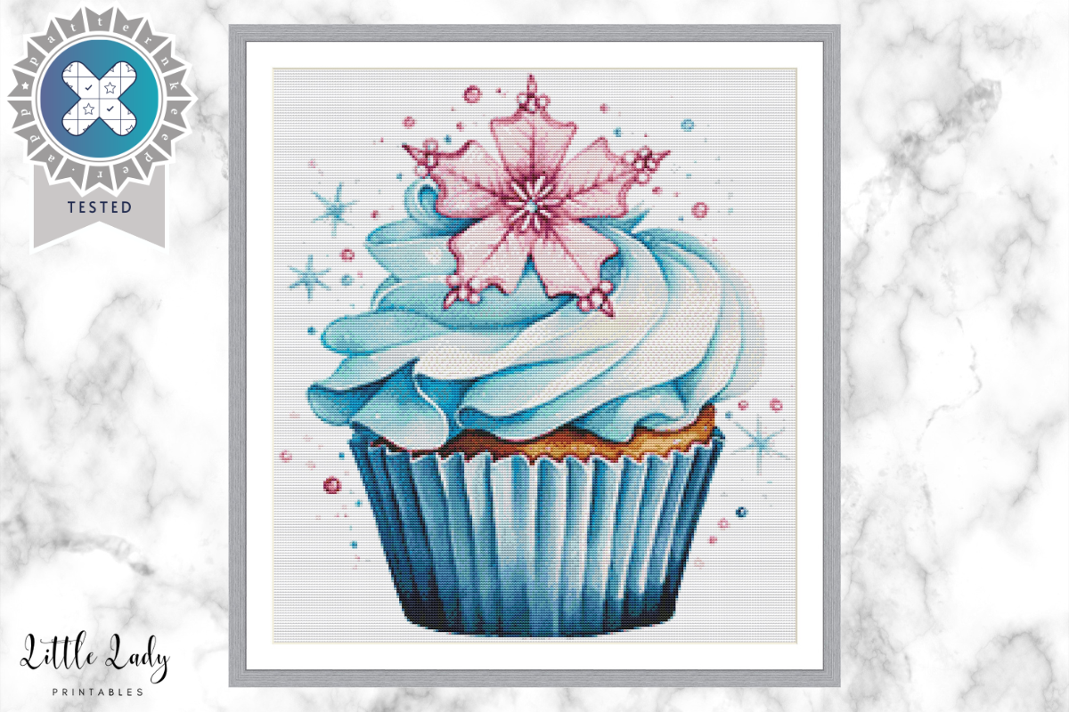 Winter Cupcake Cross Stitch Pattern PDF