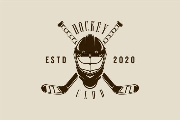 Ice Hockey Helmet and Stick Logo Vector Graphic Logos By uzumakyfaradita
