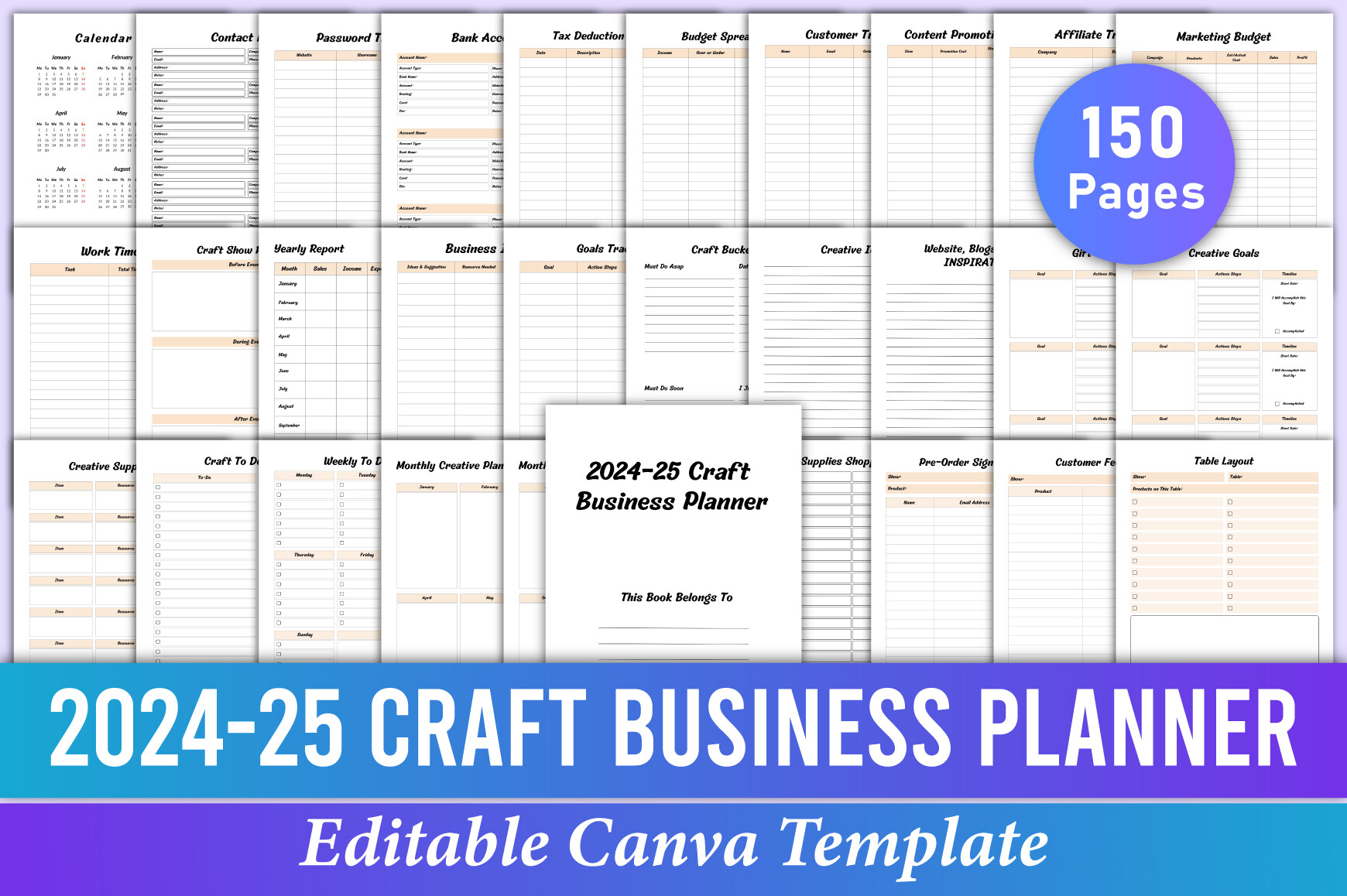 2024-25 Craft Business Planner Canva KDP Graphic by Mustafiz · Creative ...