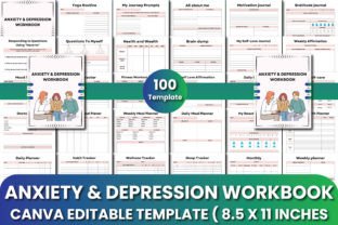 Anxiety & Depression Workbook Canva KDP Graphic by KDPSQUAD · Creative ...