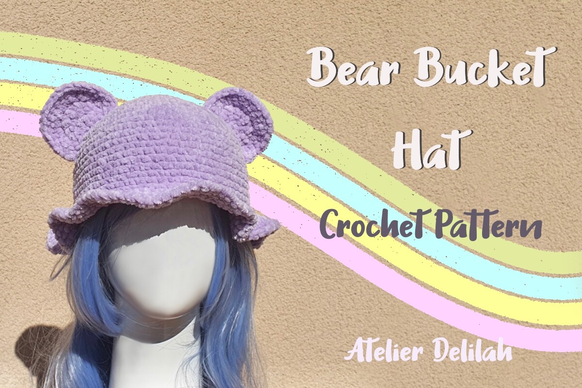 Bear Bucket Hat for Kids Crochet Pattern