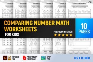 Comparing Numbers Math Worksheets Vol-2 Graphic by Interior Creative ...