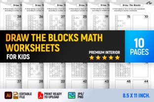 Block Math Graphic Draw the Blocks Math Worksheets Graphic by Interior Creative · Creative ...