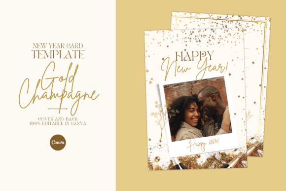 New Year GREETING CARD CANVA TEMPLATE