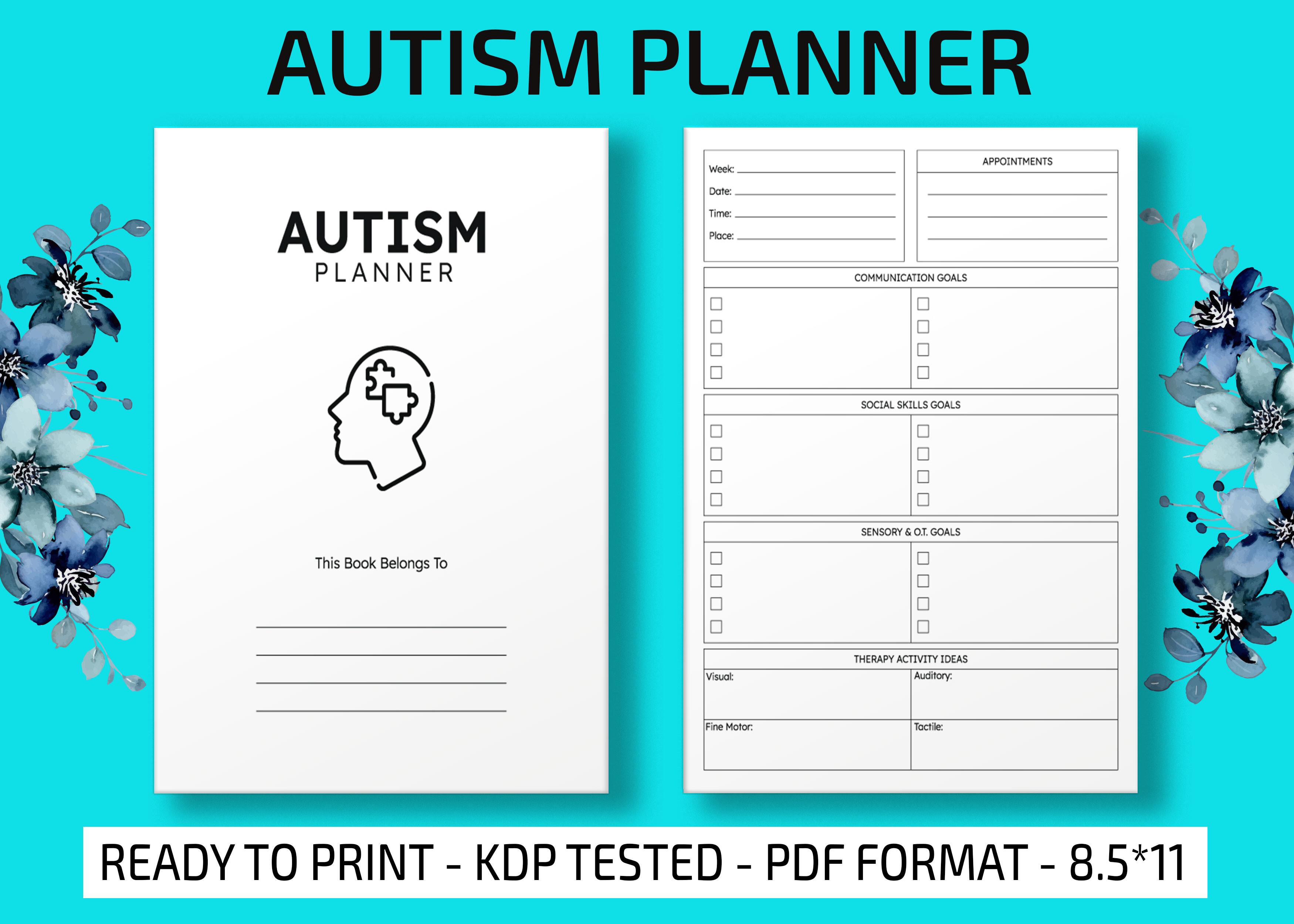 Autism Planner KDP Interior Graphic by MAYA DESIGN STORE · Creative Fabrica