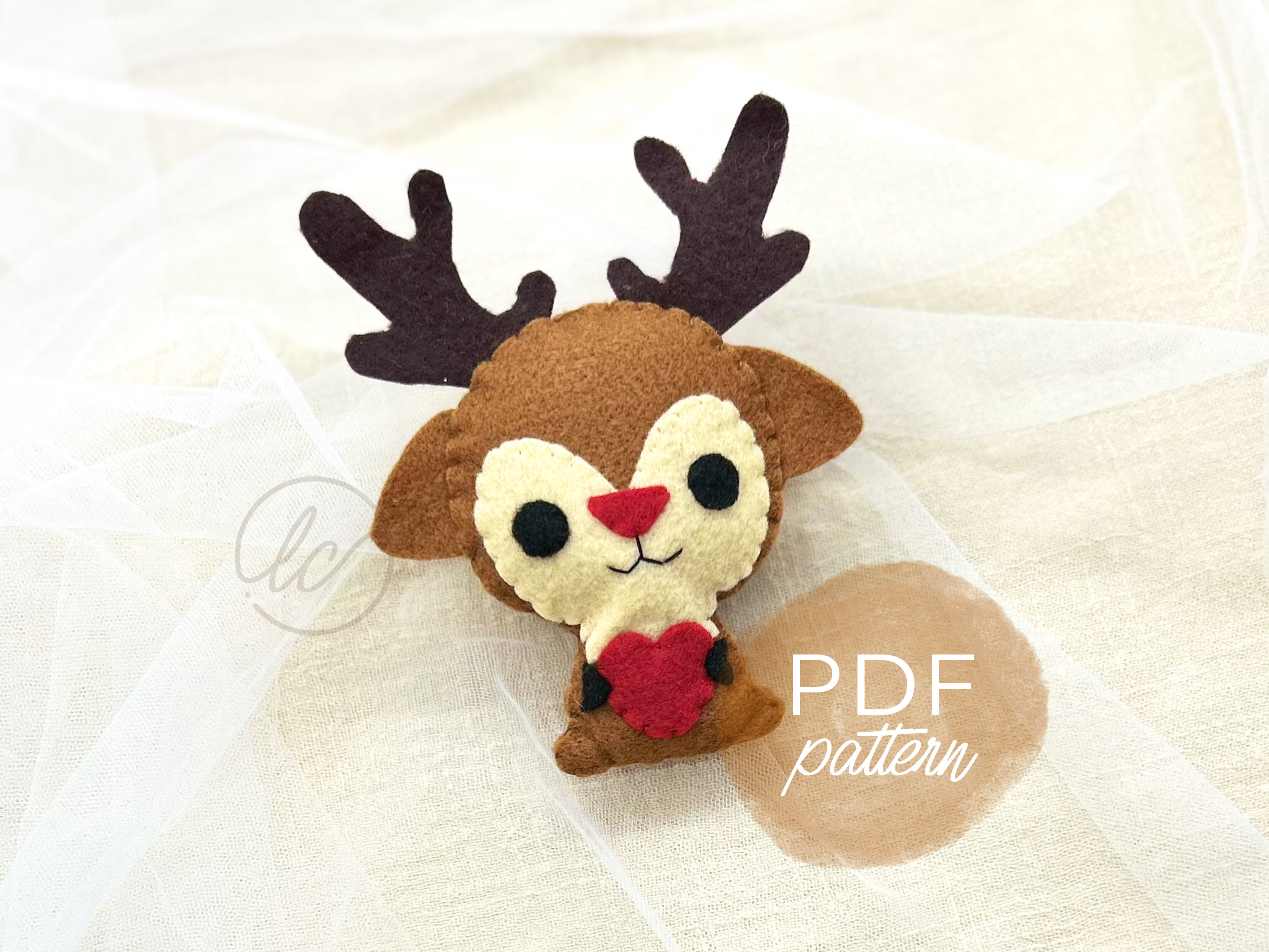 Baby Reindeer Felt Sewing Pattern