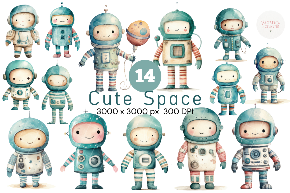 Cute Space Graphic by kennocha748 · Creative Fabrica