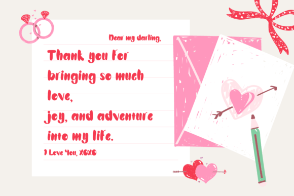 Cute Valentines Font - Preview 2