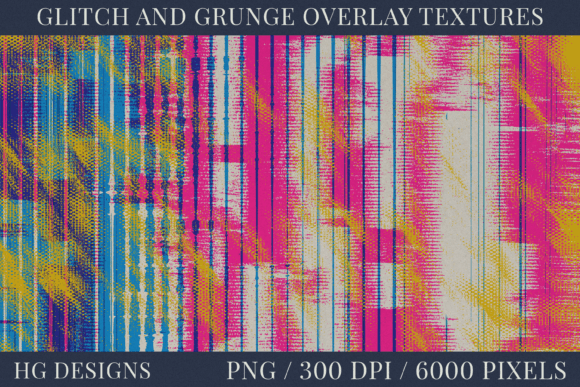 Glitch Grunge Png Overlay Set