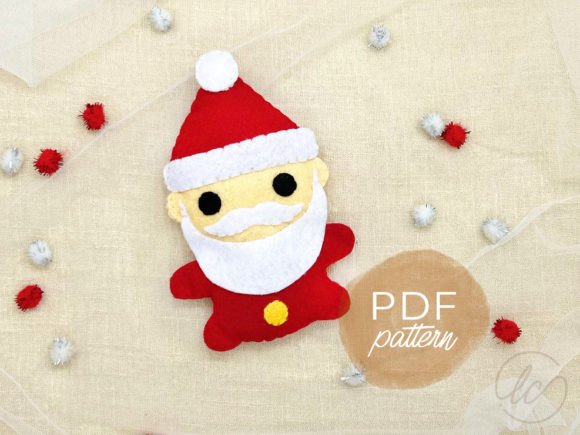 Little Santa Felt Sewing Pattern