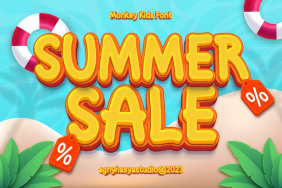 Monkey Kids Font PNG with transparent background - Preview 4