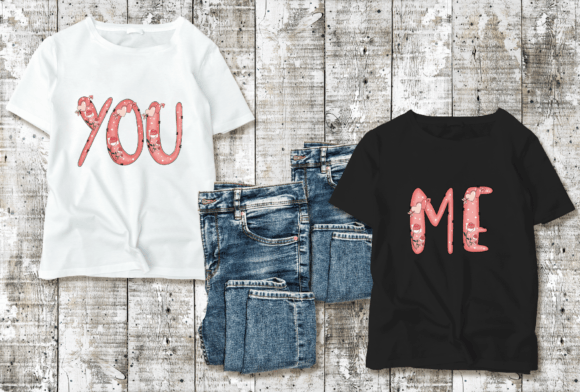 Rose Valentines Font PNG with transparent background - Preview 4