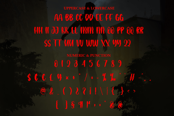Scary Dream Font PNG with transparent background - Preview 6