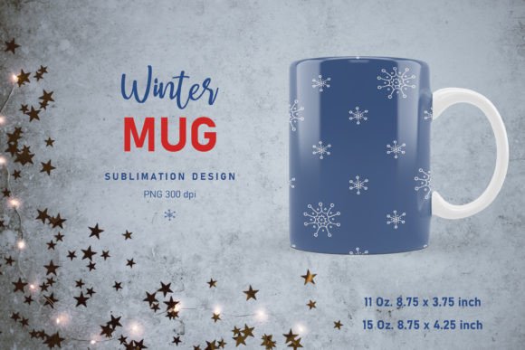 Winter Mug Wrap Cricut Sublimation Graphics