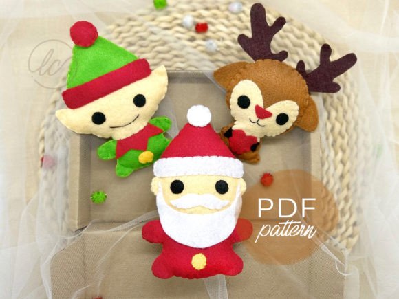 Christmas Bundle Set Felt Sewing Pattern