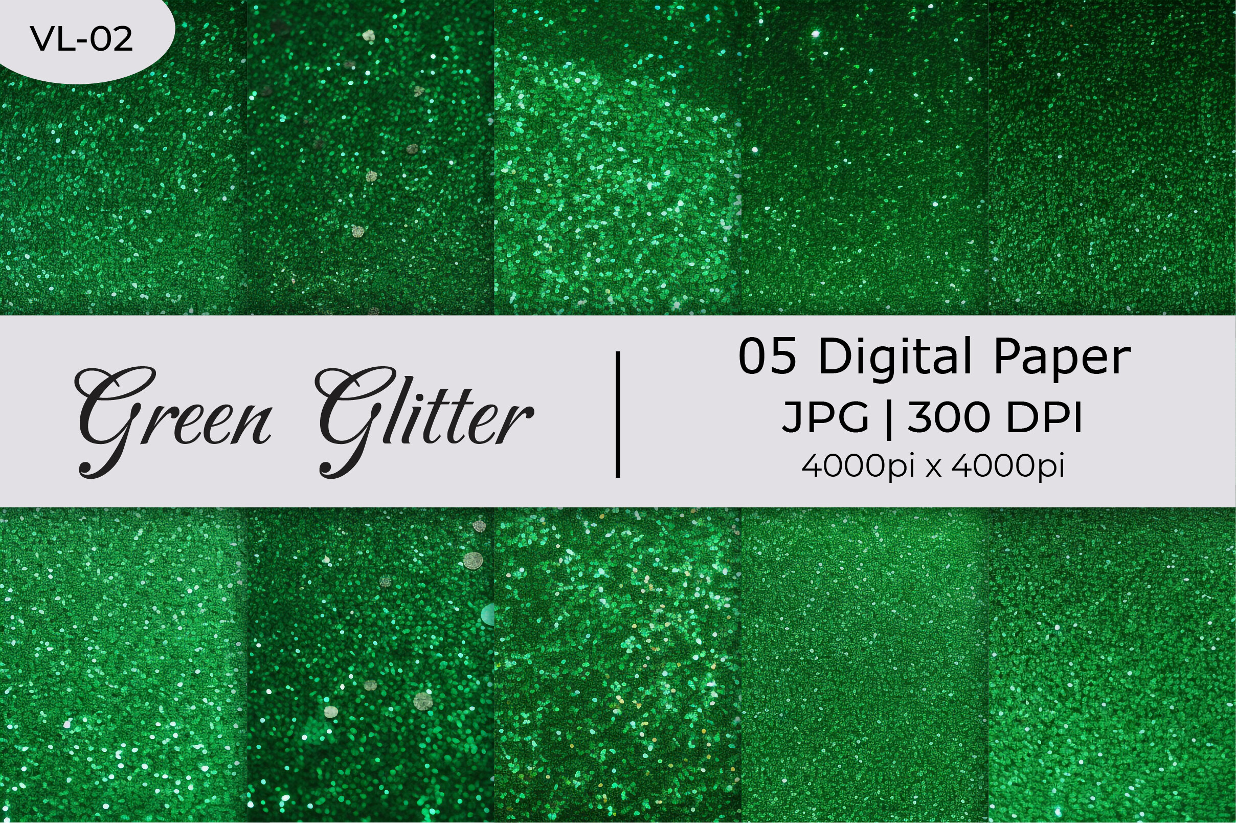 Green Glitter Paper Backgrounds