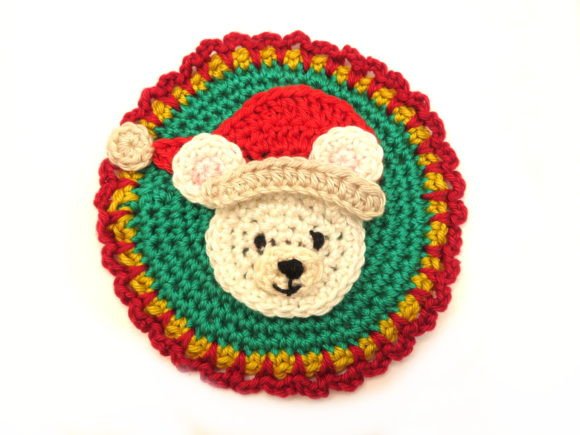 Ice Bear Button Ornament Crochet Pattern