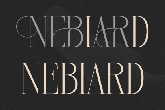 Nebiard Font PNG with transparent background - Preview 5