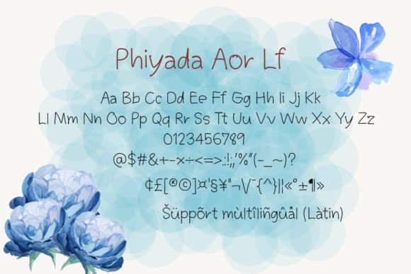 Phiyada Aor Lf Font PNG with transparent background - Preview 1