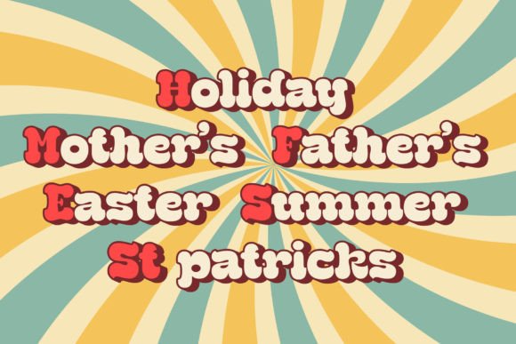Retro Lover Font PNG with transparent background - Preview 3
