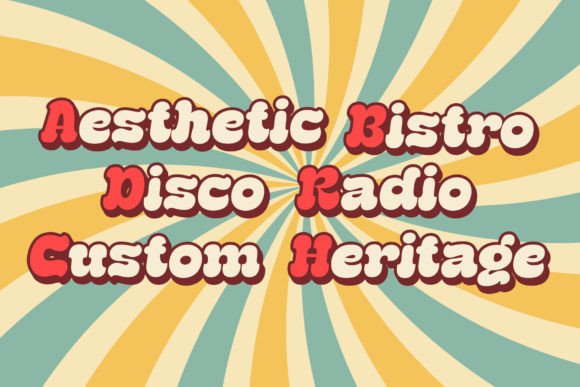 Retro Lover Font PNG with transparent background - Preview 4