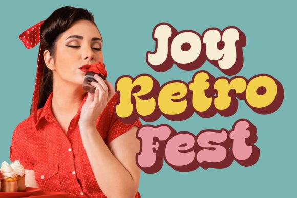 Retro Lover Font PNG with transparent background - Preview 5
