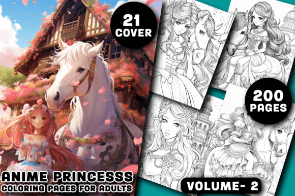 200 Anime Princesss Coloring Pages