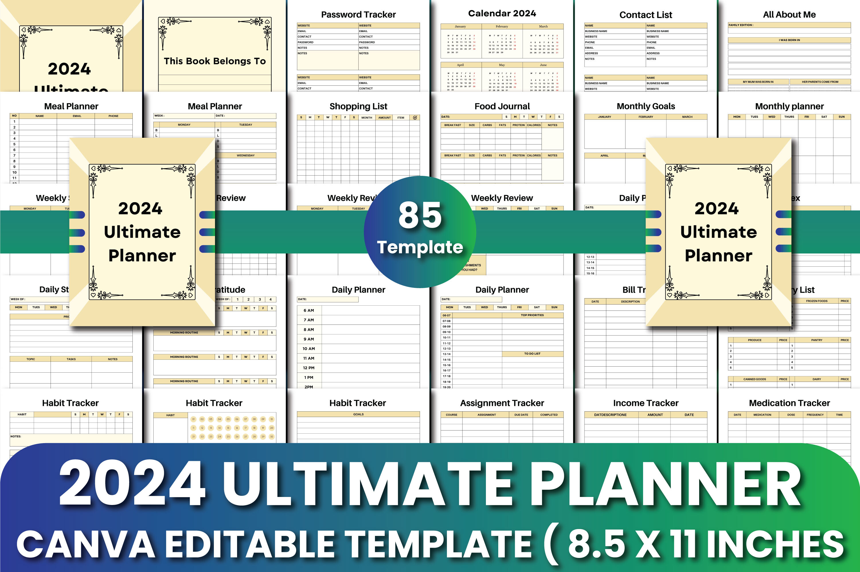 2024 Ultimate Planner Canva Templates Graphic by KDPSQUAD · Creative ...