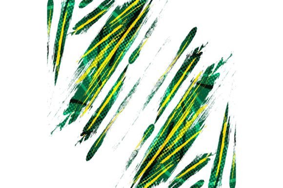 5 Green and Yellow Brush Background