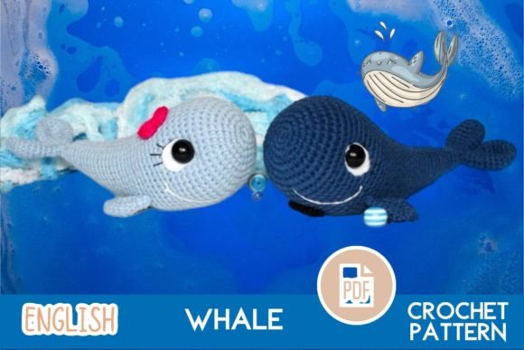 Crochet Whale / Teddy Toy Pattern PDF
