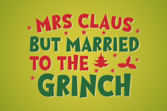 Happy Grinch Font PNG with transparent background - Preview 1