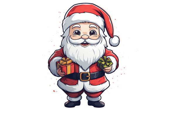 Ho Ho,happy Santa Digital Clipart Design
