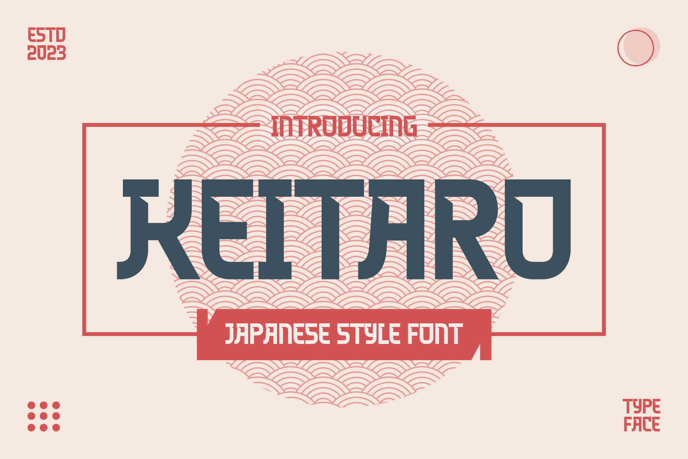 Keitaro preview, versatile Japanese style font with OpenType features