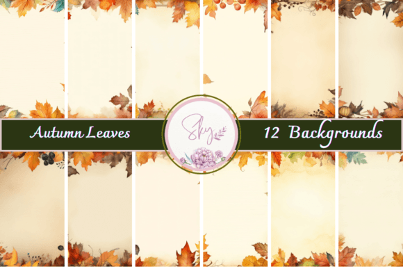 Watercolour Fall Border Printable Paper