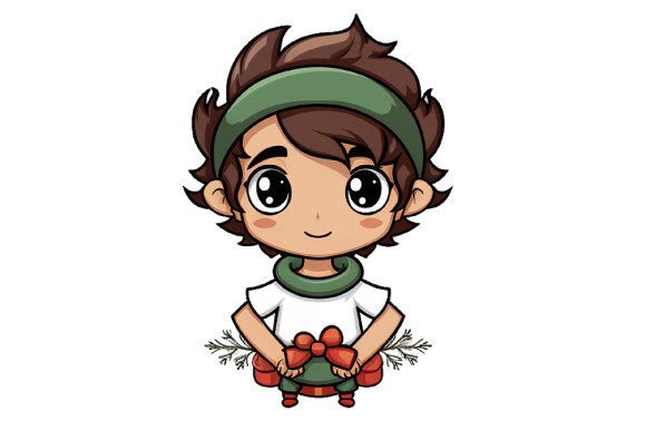 Cute Elf Christmas Illustration Crafts