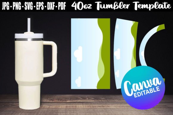 40oz Tumbler Template Canva Editable Graphic Canva By Aleksa Popovic