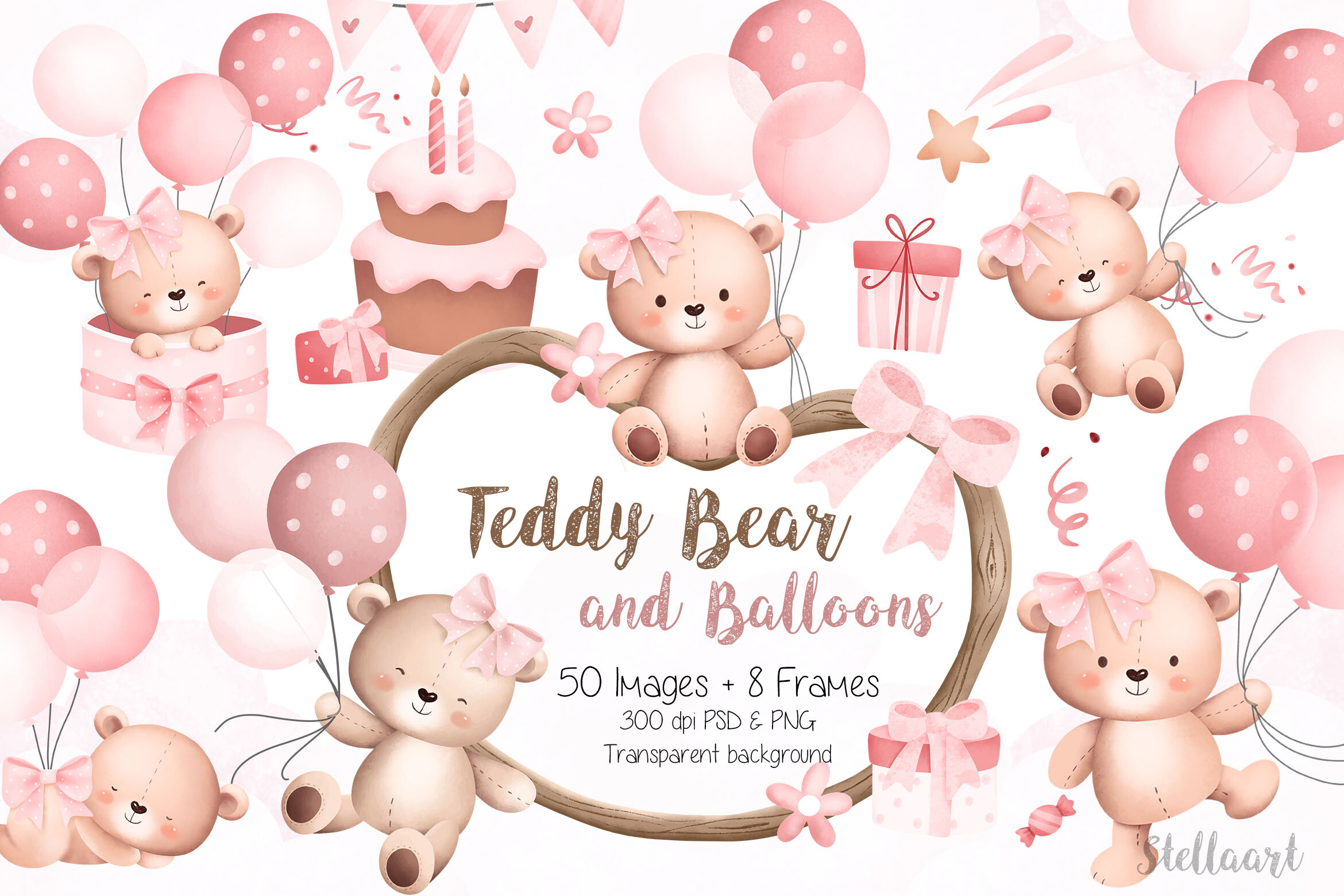 Baby Teddy Bears and Balloons - photo 1