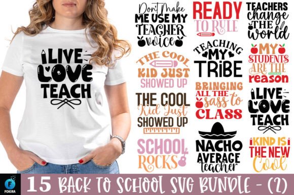 Back to School SVG Bundle Graphic by fokira · Creative Fabrica